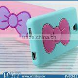 3D Silicone Case for Xiaomi Mi4, Lovely Stand Bow Case for Xiaomi M4 thumbnail-4