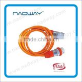 Nadway OEM Gray Black and orange10A british white 3 way extension lead