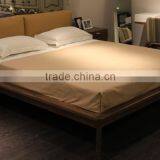 2015 Latest Modern Leather Bed Wooden Bed