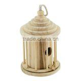 Nature Paulownia Wood Bird House With Rope thumbnail-1