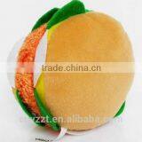 Plush Hamburger-Shaped Dog Toys With Squeakers/Hamburger Soft Cotton Squeaky Pet Dog Toy thumbnail-3