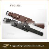Wrist-cuff Style Genuine Leather Watch Strap