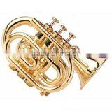 Gold Lacquer Pocket Trumpet thumbnail-1