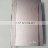 Metal Laser Notebook With Elastic Closure