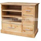 Wooden Corner TV Stand Oak Furniture thumbnail-1