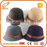 Online Wholesale High Quality Bowler Felt Fedora Formal Hats for Races thumbnail-4