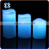 2016 white wax flameless moving wick candle,led candle