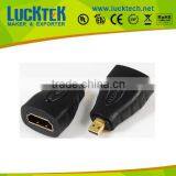 Adapter HDMI A to Micro Plug,M/M, Golden Plated. REACH COMPLY!