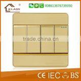 New Design 4 Gang 1 Way Touch Wall Light Switch