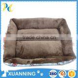 Bulk Luxury Plush Pet Bed Leather Cloth & Plush & PP Cotton Pet Bed Crib Hooded Dog Bed thumbnail-1