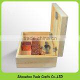 Shenzhen Yuda Manufacture MDF Box Crafts Wooden Locking Storage Box thumbnail-3