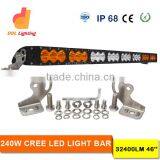 High Power Slim 240w White Amber 4x4 Offroad Led Driving Light Bar for Cars