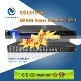 COL5181B mpeg2 and mpe4 catv/dstv/dtt broadcasting headend system encoder, 8ch av to ip udp encoder
