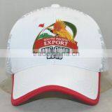 Professional Custom 6 Panel / 100% Polyester/white/embroidery Trademark/baseball Cap
