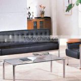 leather reception sofa