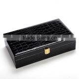 Chinese Factories Wholesale Custom High-grade PU Leather Gift Box, Black Crocodile Grain Packing Box thumbnail-2