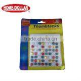 Thumbtacks, Assorted Colors, 72-Count