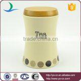 Wholesale Ceramic Modern Dot Decal Storage Jars With Wooden Lid thumbnail-5