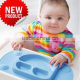 Silicone Mini Portable Baby Suction Plate & Placemat In One With Lid