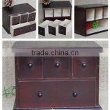 Painting Handmade Many Small Drawers Wood Craft Mini Cabinet thumbnail-1