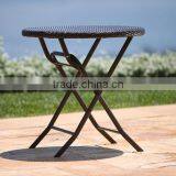 Patio Resin Rattan Furniture 3 PCS Set of Foldable Table and Chair thumbnail-3