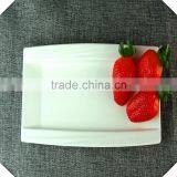 Bulk Stock White Style Oblong Shape Ceramic Plate For Dinner Restaurant Wholesale thumbnail-1
