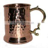 LATEST HOT WHOLESALE BPA FREE 100% PURE COPPER MUG, PROMOTIONAL COPPER CUP MANUFACTURER, HAMMERED MOSCOW MULE MUG thumbnail-1