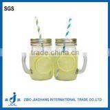 Personalized Juice Theme 16 Ounce Glass Mason Jar With Cap thumbnail-1