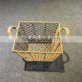 Wholesale Handmade Fashion Square Hemp Rope Basket thumbnail-1