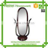 Home Furnishing Oak Cheval Mirror, Adjustable Full-length Oval Mirror thumbnail-2