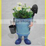YS11953 Funny Metal Decorative Flower Pot With Foot Handmade Plant Pot thumbnail-4