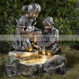 Large Outdoor Garden Copper Sculptures Metal Craft Child Water Fountain Statues thumbnail-5