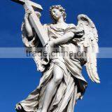Outdoor Garden Decoration Hand Carved Stone Carving Large Angel Statues