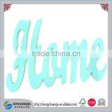 Bule Wood Letters "HOME" Design Decoration Accessory Ornament