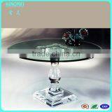 Wholesale Round Acrylic Tables,lucite Coffee Table, Acrylic Furniture With Colorful Base thumbnail-2