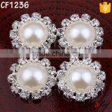 20mm Factory Wholesale Alloy Pearl Buckle for Flower thumbnail-2