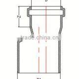 HIGH QUANLITY REDUCING COUPLING OF PVC GB STANDARD EXPANDING FITTINGS FOR DRAINAGE WITH GASKET thumbnail-2