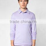 100% Cotton Custom Long Sleeve Golf Tee Plain Shirts Men Polo T-shirt thumbnail-2