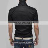 SZXX Tops Fashion Mens Slim Fit Shirt Long Sleeve Black Shirts thumbnail-2