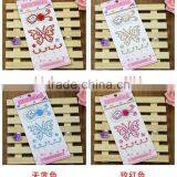 Hot Sale Self Adhesive Multi-Color Shaped Acrylic Sticker Bling Resin Butterfly/Flower Rhinestone Stickers For Decorations thumbnail-6