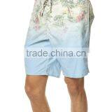 2015 New Design 100% Cotton Mens Printed Shorts Mens Swim Short Beach Style Blue Color Fashion Mens Shorts thumbnail-2