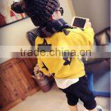 1100% Cotton Kids Boys Print Stars Winter Hoodies and Two Sides Zip up Hoodies thumbnail-3
