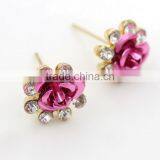Fashion Rose Trendy Diamond Earrings for Women thumbnail-1