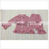 Persnickety Christmas Fashion 2015 New Year Stripe Pajamas Baby Girls Kids Unisex Stripe Pajamas Print Clothing Set Outfits thumbnail-1