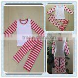 Fall Winter Ruffle Set Girl Clothing Set Persnickety Christmas Kids Unisex Stripes and Dots Sister and Brother Pajamas Sets thumbnail-1