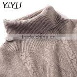 Custom Cashmere Sweater Lady Turtleneck Long Pattern Cable Knit Pullover thumbnail-5