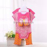 Pink Color New Printing Summer Clothes Baby Newborn Set thumbnail-2