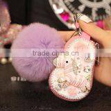 Stylish Diamond Key Holder Leather Wallet Case for Keys thumbnail-5