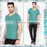 2017 Mens Basic Plain Design Short Sleeves V-Neck T Shirts thumbnail-4