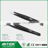 Factory Wholesale ESD Tweezeers Stainless Steel Tweezers High Quality AKTION Brand thumbnail-1